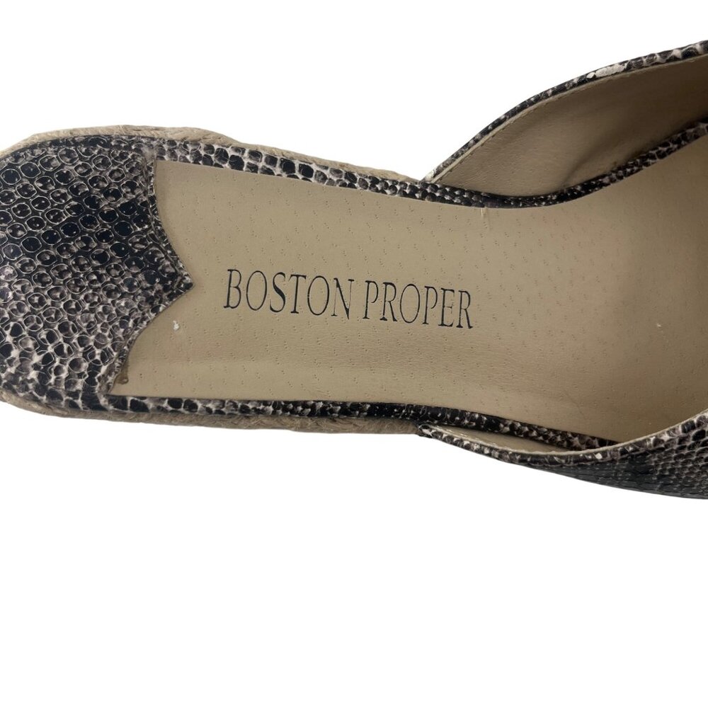 Boston Proper Womens Snakeskin Pattern Wedge Sand… - image 2